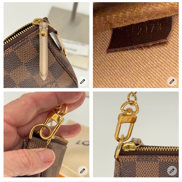 LV Limited Edition Mini Pochette Accessories in Damier Ebene “Trunks and Locks” - Picture 9 of 11